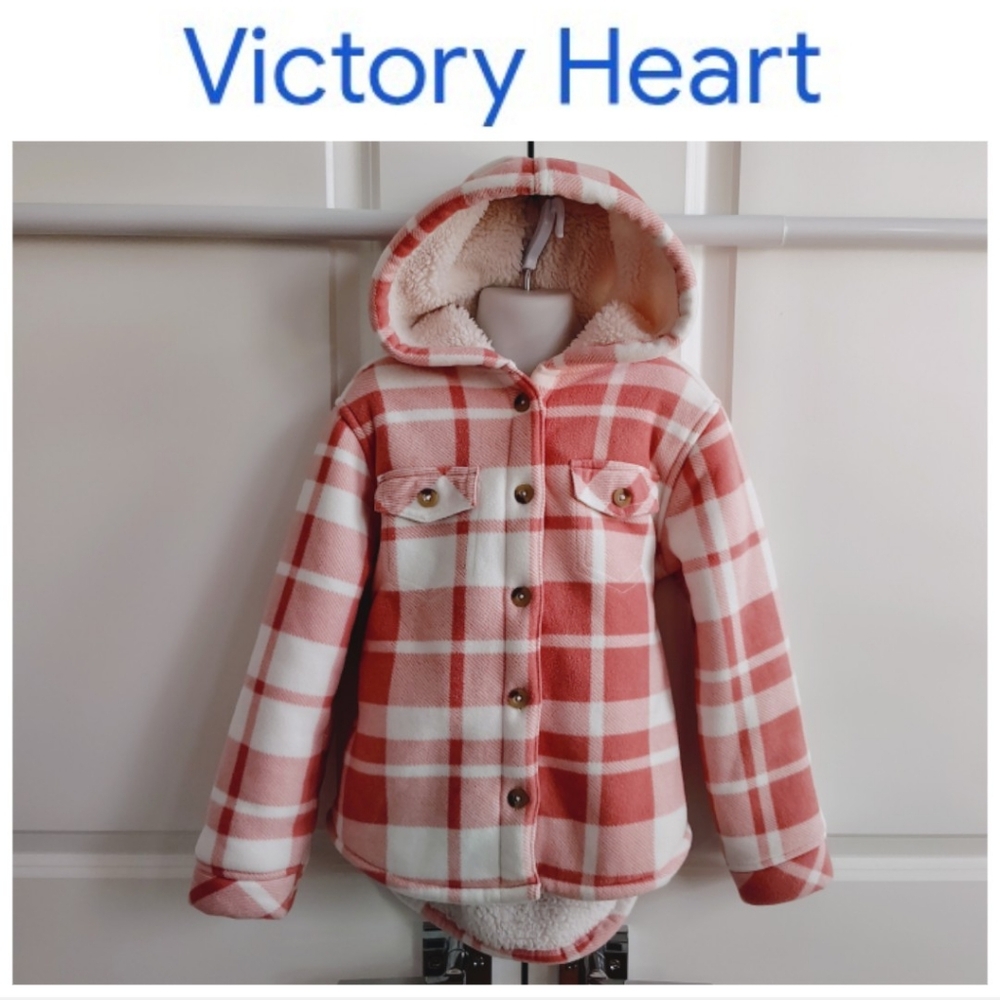 Thick Fleece Pink Plaid Shacket